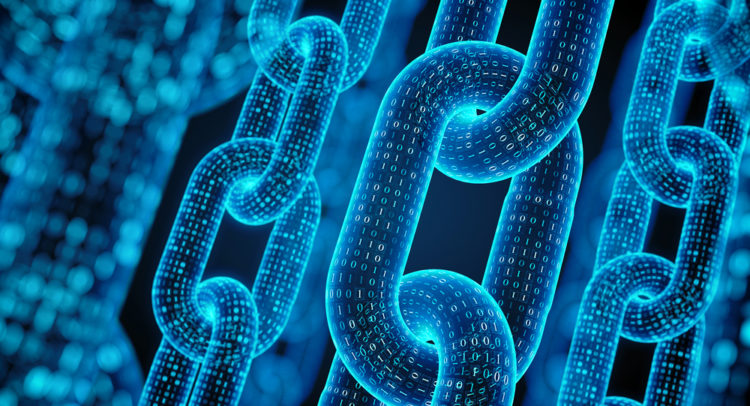 blockchainconcept-digitalcodechain-3drendering